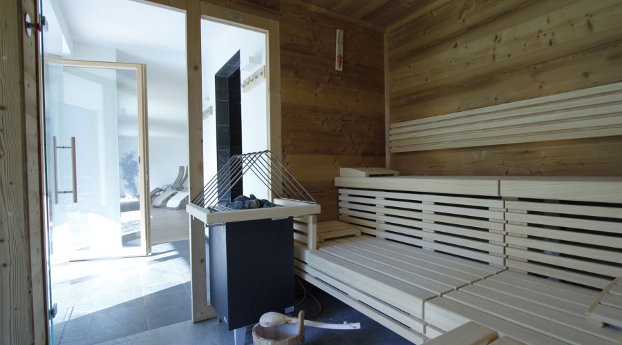 Sauna Modell Rustic in Thermofichte gebürstet